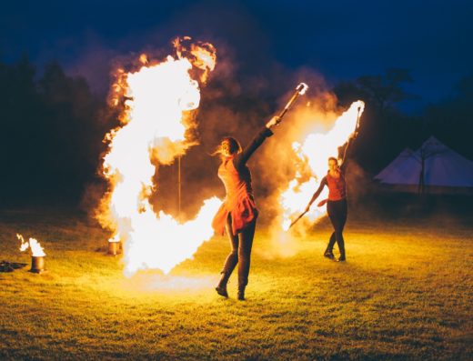 Fire dancers